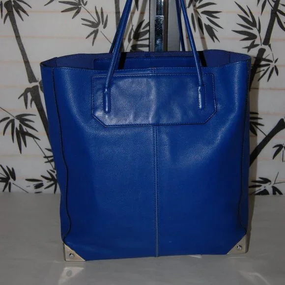 ❤️Alexander Wang ITALY Real Soft Leather Bag Double Prisma Shopper Tote Handbag - Picture 2 of 12